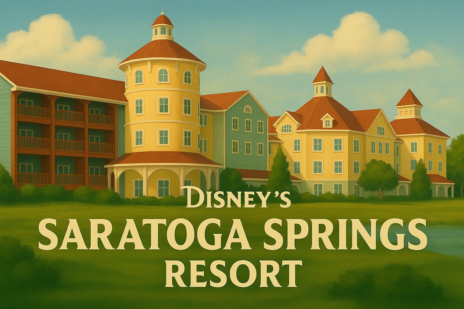 Stylized rendition of Saratoga Springs Resort