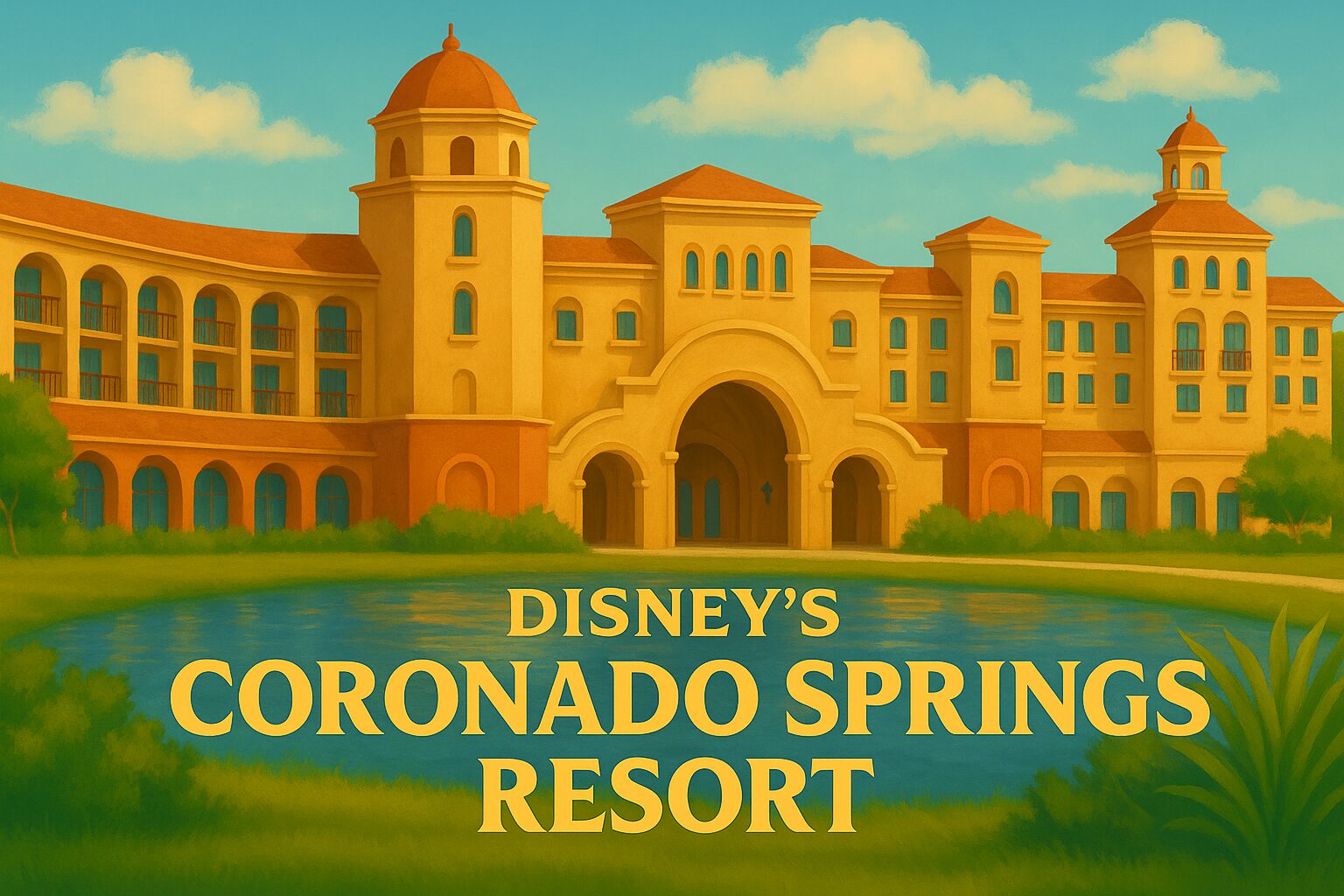 Stylized rendition of Coronado Springs Resort