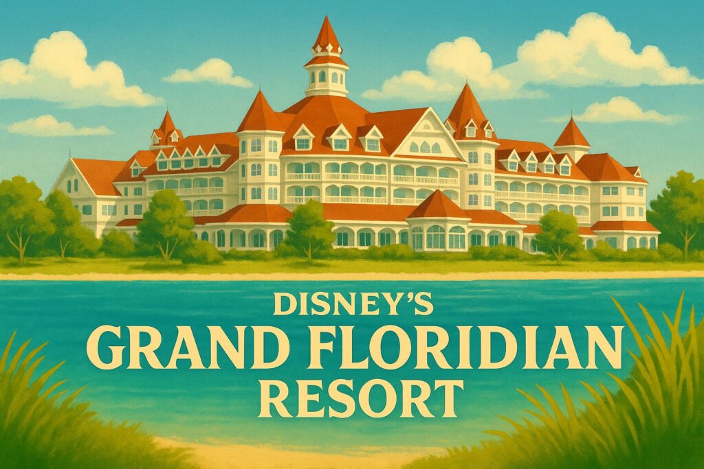 Stylized version of Disney's Grand Floridian Resort