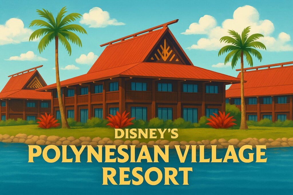 Stylized version of Disney's Disney's Polynesian Resort