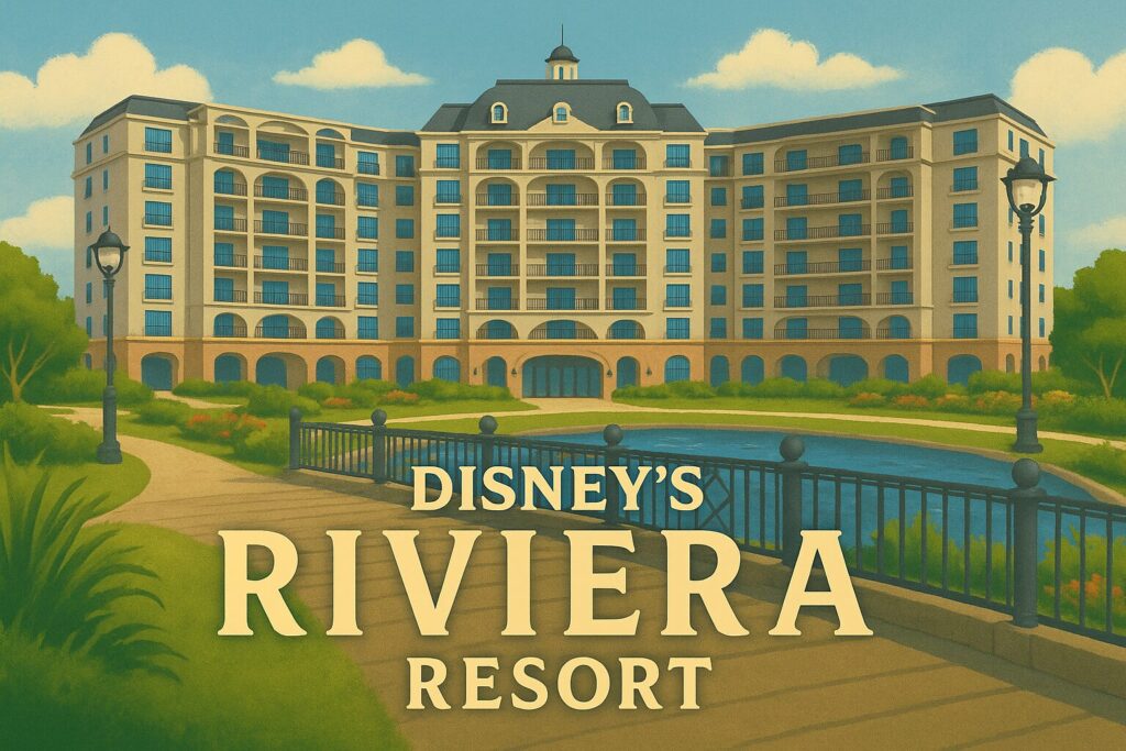 Stylized version of Disney's Riviera Resort