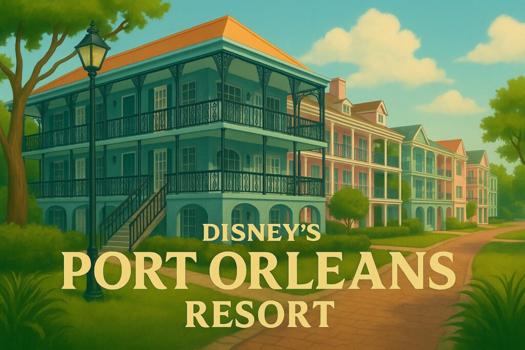 Stylized version of Disney's Port Orleans Resort